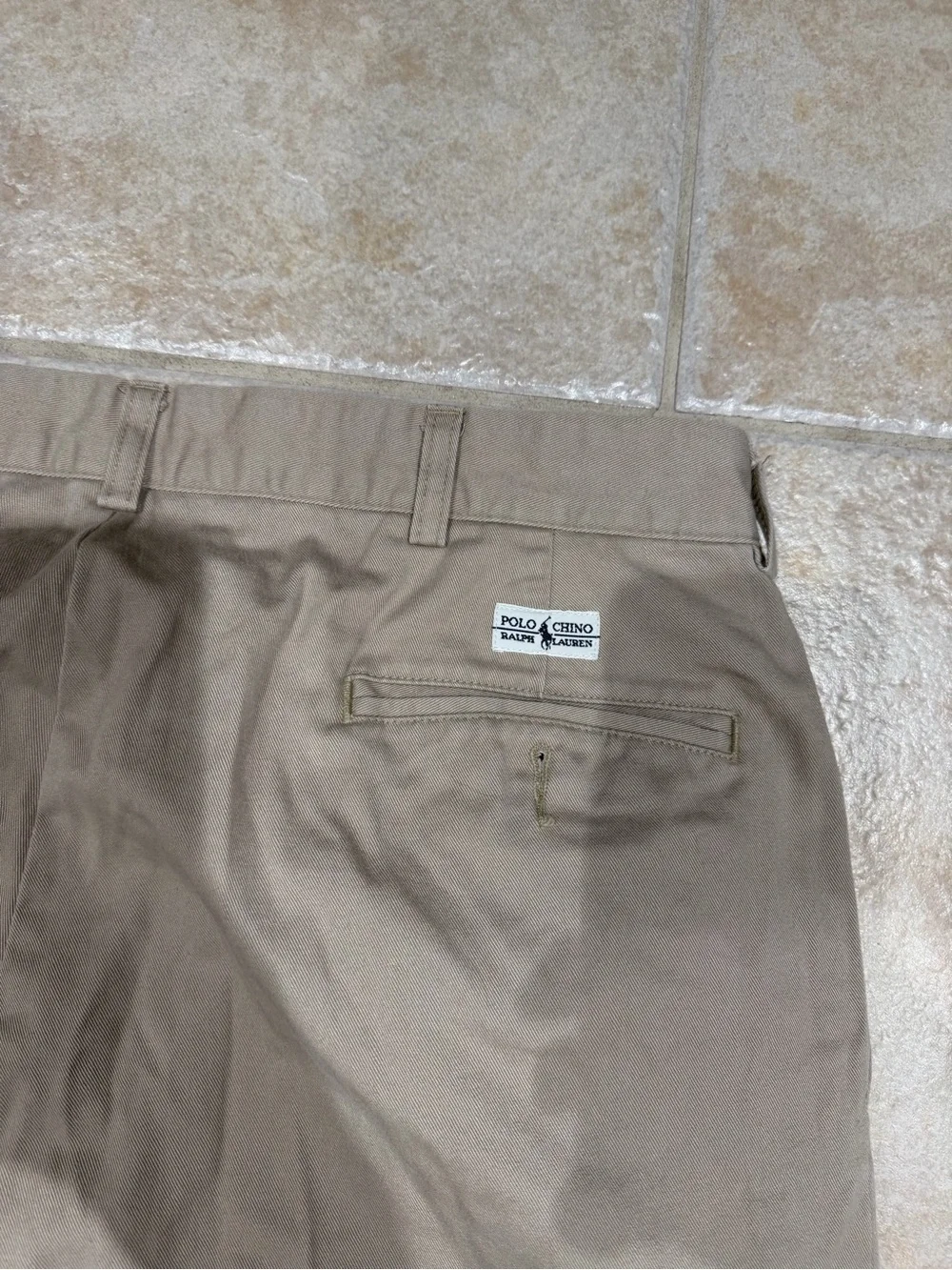 Polo Ralph Lauren Pants Mens 36x32 Beige Andrew Chino Pleated Classic Fit